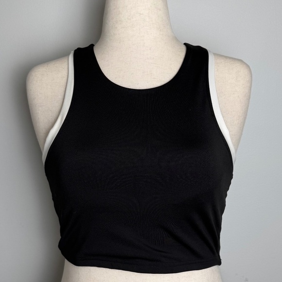 domino Tops - Active Domino Crop Top Racerback Tank Top